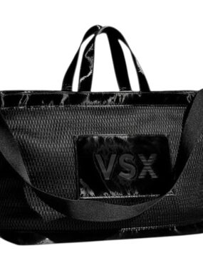 VSX By Victoria Secret Black Mesh Duffel Tote with Embossed Logo